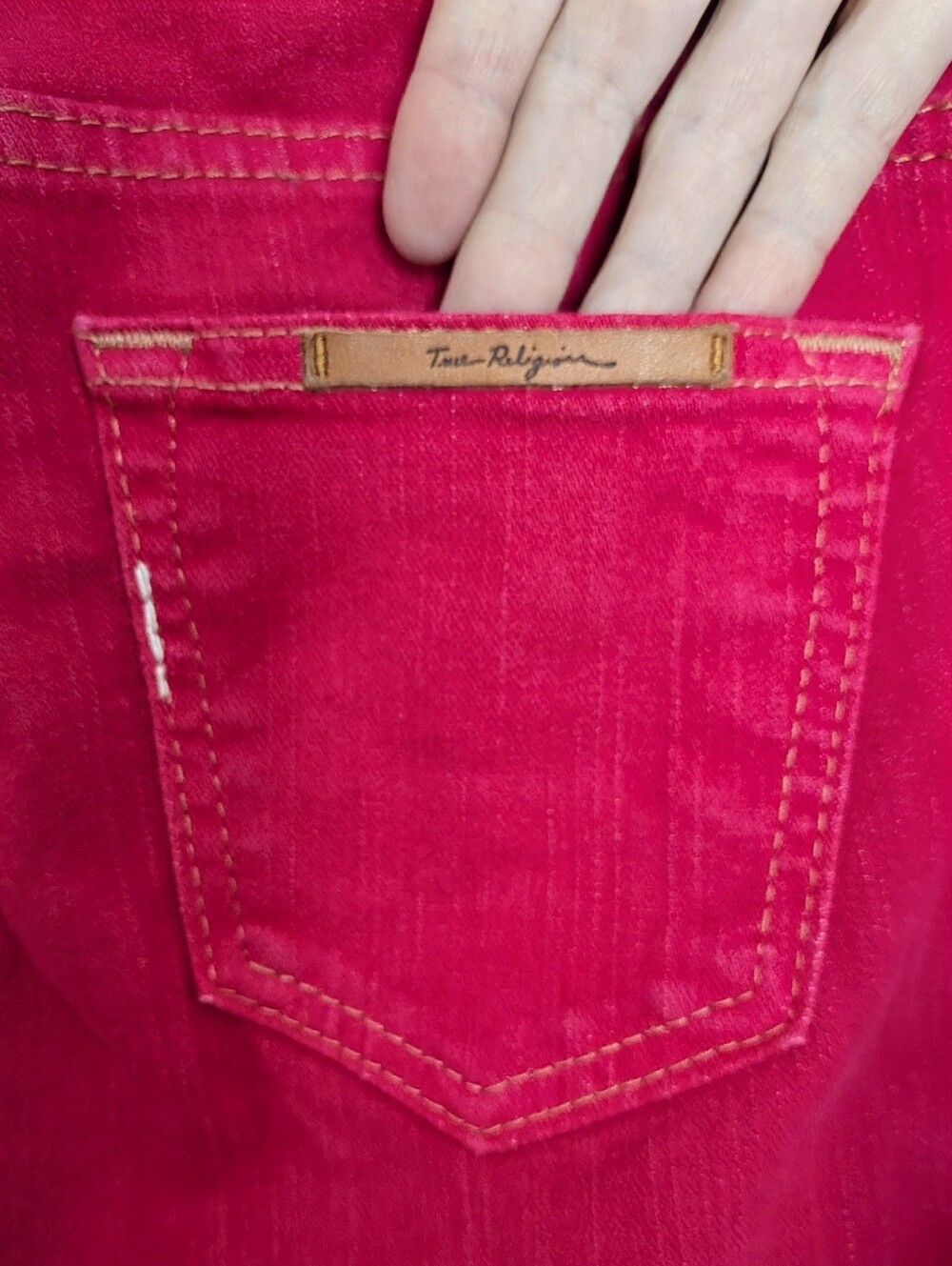 Red True Religion 5 Pocket Jeans - Picture 3 of 7